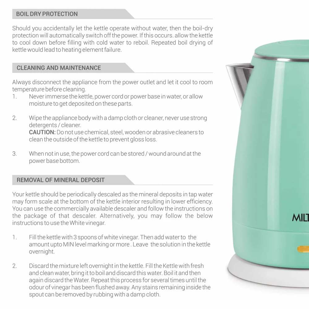 MILTON ELECTRIC KETTLE RIGA